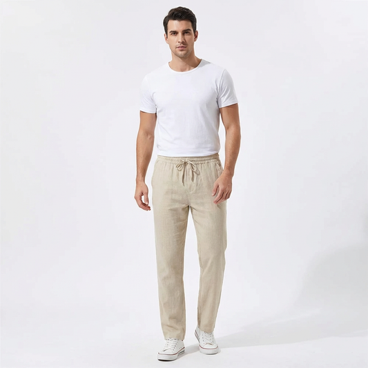 Diego | Pantalón Hombre Con Cintura Con Cordón Y Pernera Recta | Casual