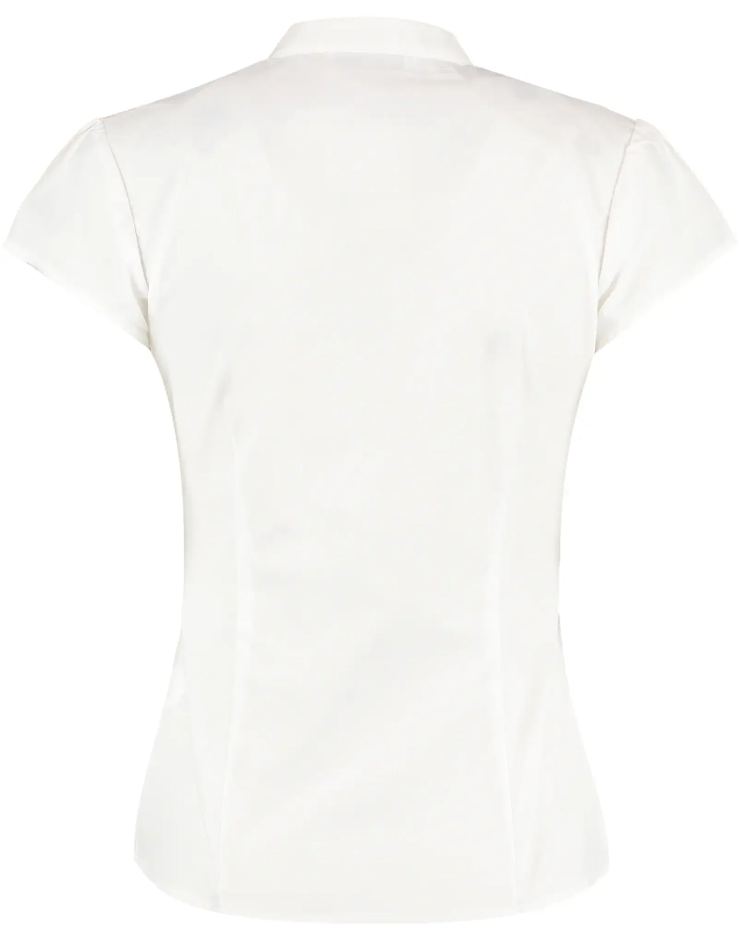 Blusa de mujer Tailored Fit Mandarin Collar Poplin Cap Sleeve