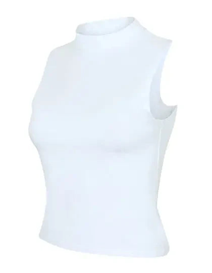 Chaleco de mujer High Neck Crop