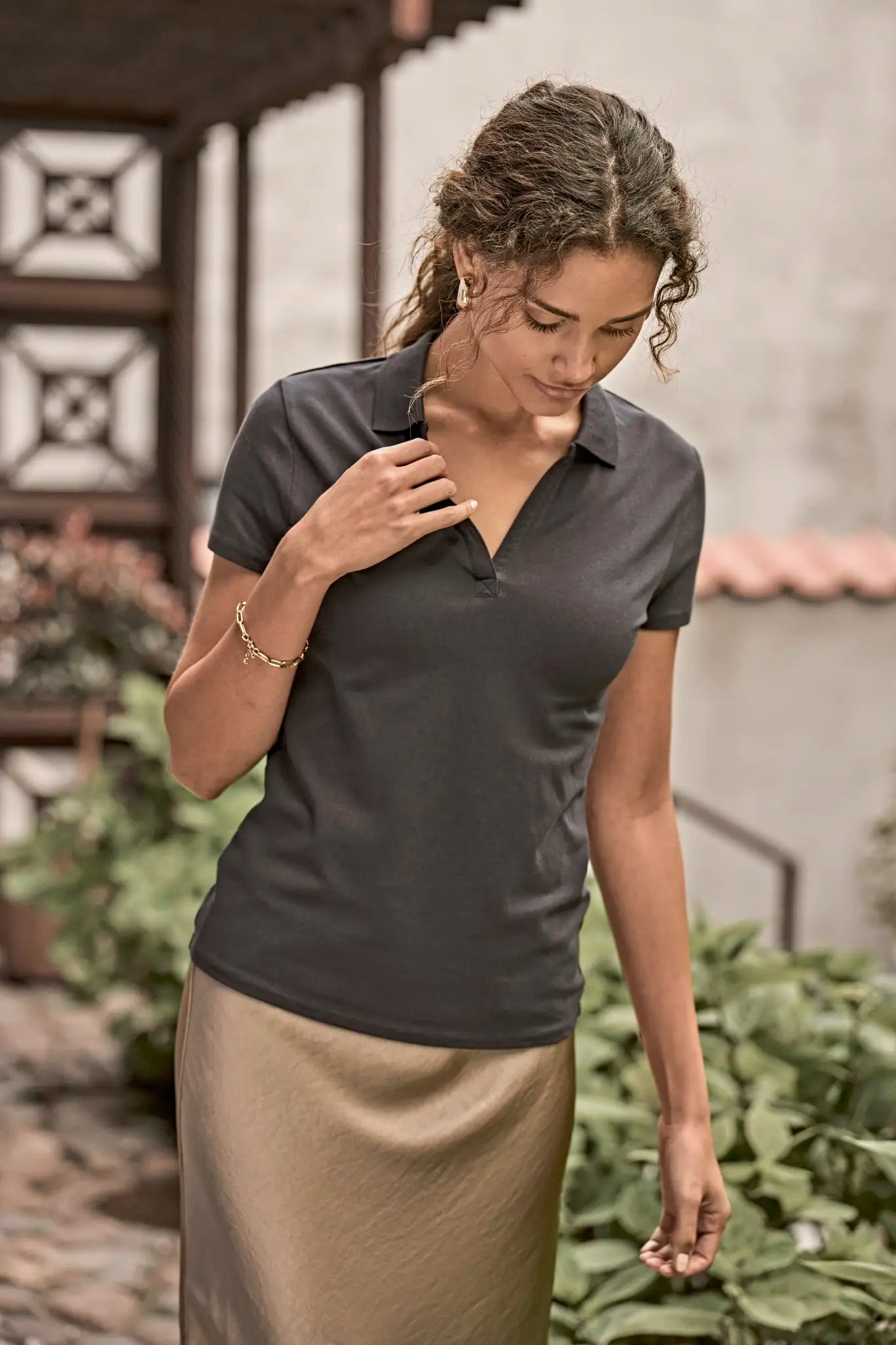 Polo de mujer Luxury Stretch Neck