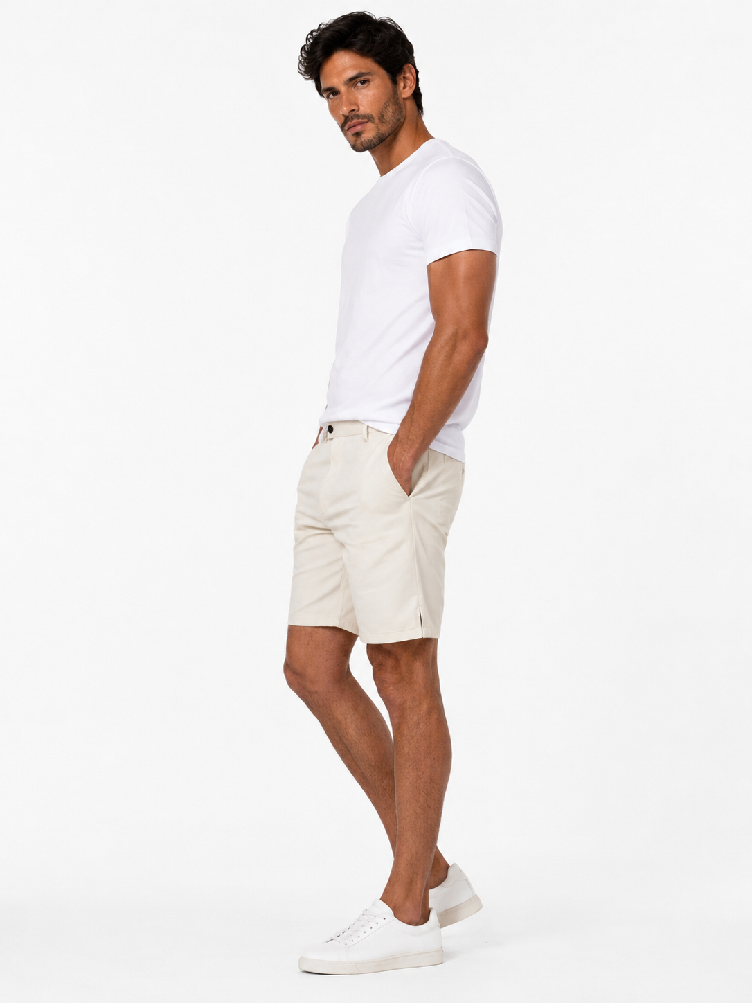 Bermuda hombre blanco roto ICE