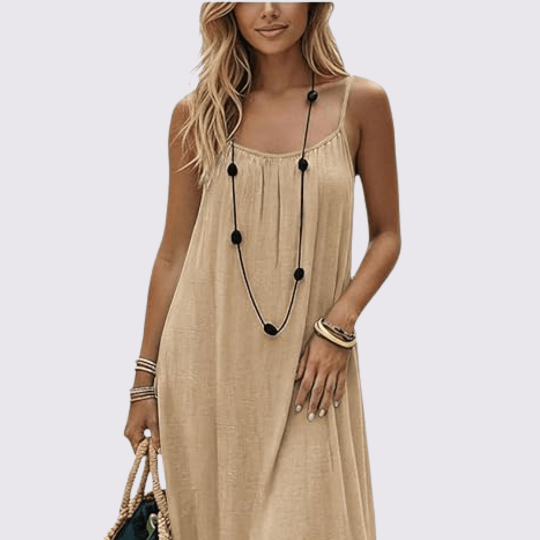 Vestido Norys— ligero, favorecedor y de espalda ajustable