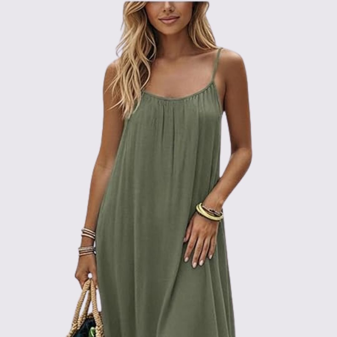 Vestido Norys— ligero, favorecedor y de espalda ajustable