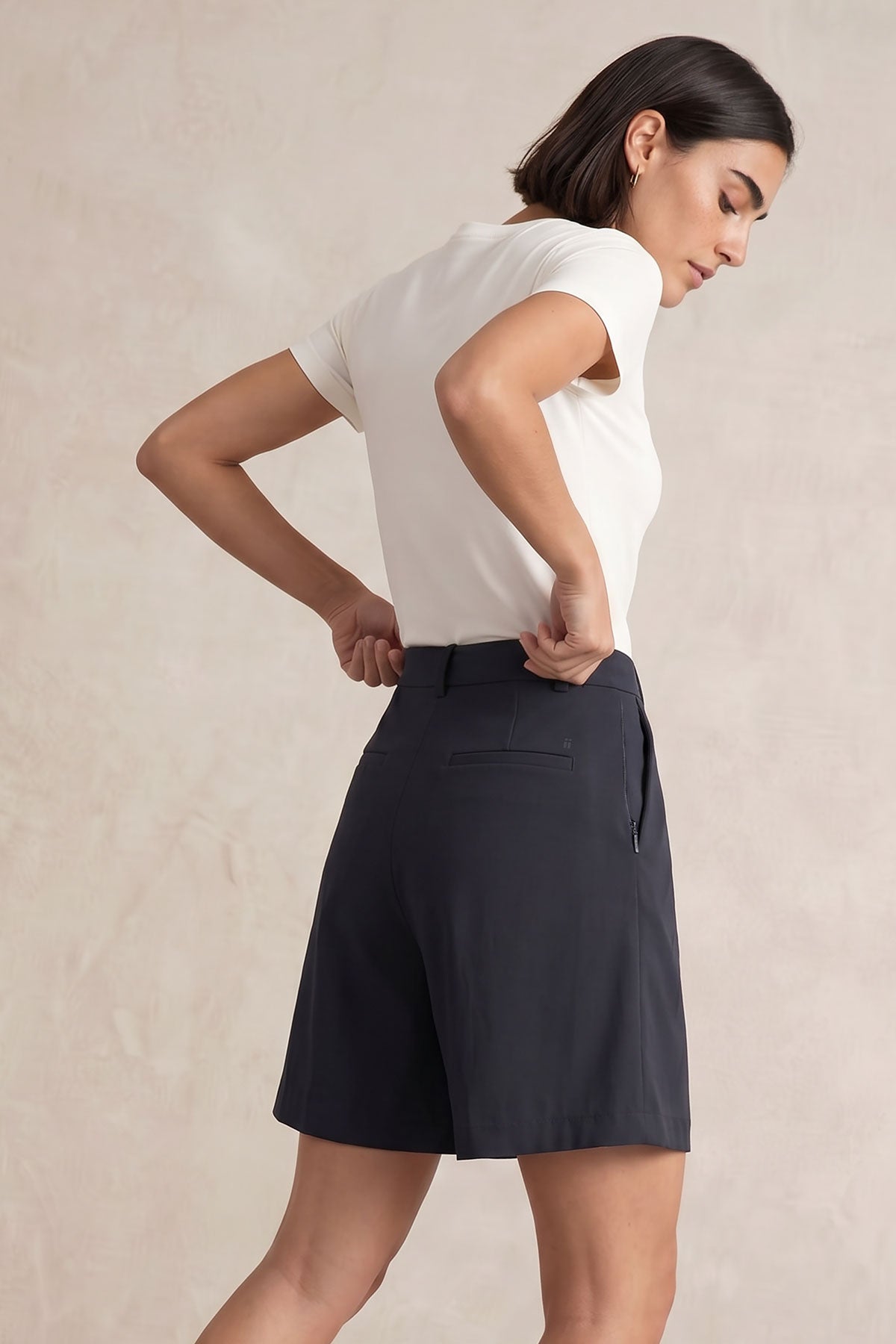 Bermudas de mujer azul marino oscuro