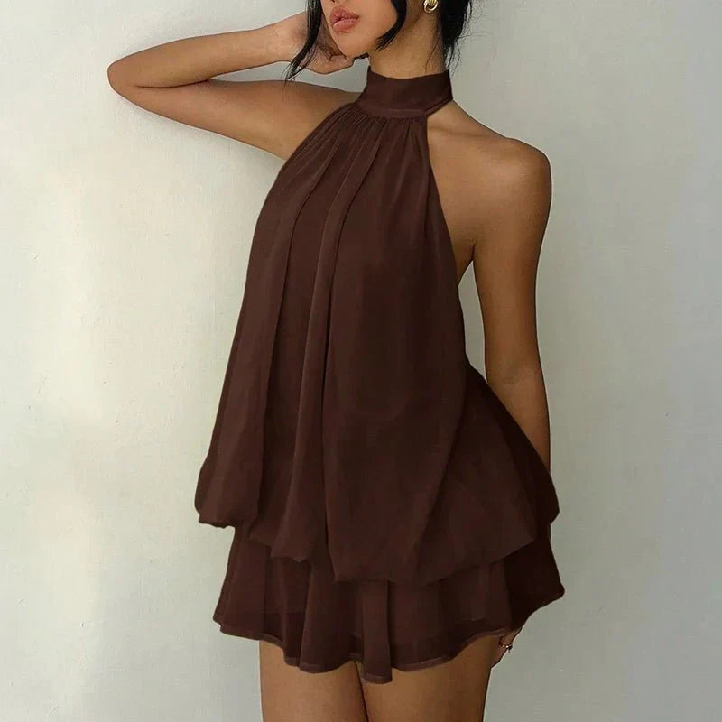 Eden | Minivestido halter con espalda abierta