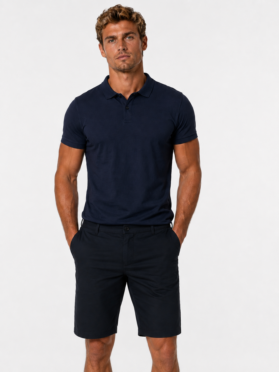 Bermuda hombre azul marino ICE